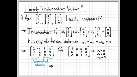 Independence | Overview, Differences & Examples - Video & Lesson Transcript | Study. . Which of the following sets of vectors are linearly independent